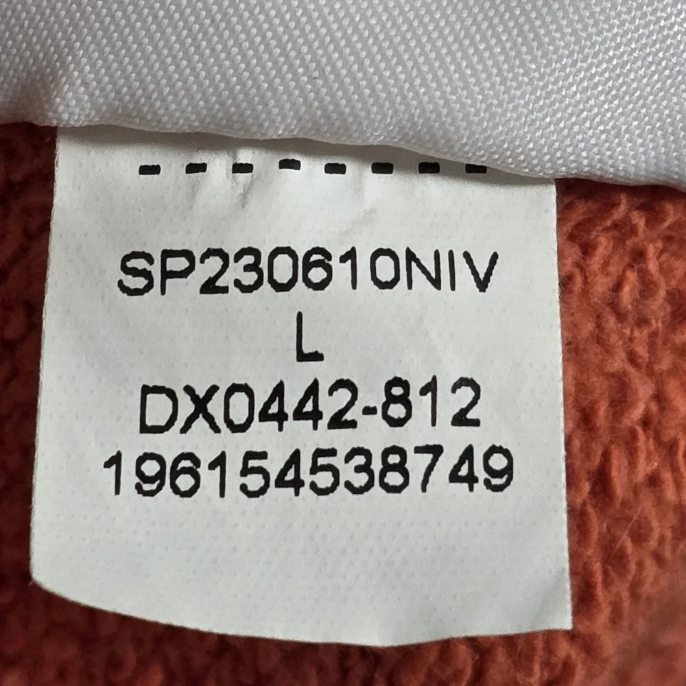 Jordan Flight Essentials Oversized Hoodie Orange Acid Wash DX0442-812 Mens L